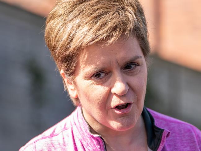 GLASGOW, SCOTLAND - APRIL 19: Former Scottish First Minister Nicola Sturgeon is seen leaving her home on April 19, 2024 in Glasgow, Scotland. Peter Murrell, husband of former First Minister of Scotland Nicola Sturgeon and Chief Executive of the Scottish National Party (SNP), has been charged with embezzlement of SNP funds.  (Photo by Peter Summers/Getty Images)