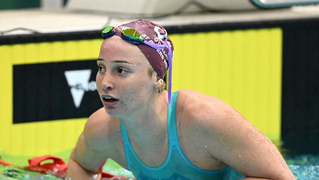 Mollie O'Callaghan upset Ariarne Titmus in the 200m freestyle at the selection trials earlier this month.