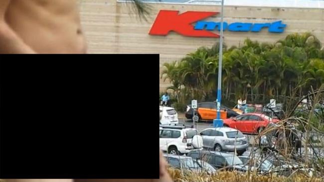 Police are looking for a man who has posted explicit footage on porn sites of himself in public during the day in busy areas including near Westfield Helensvale. Photo: Supplied