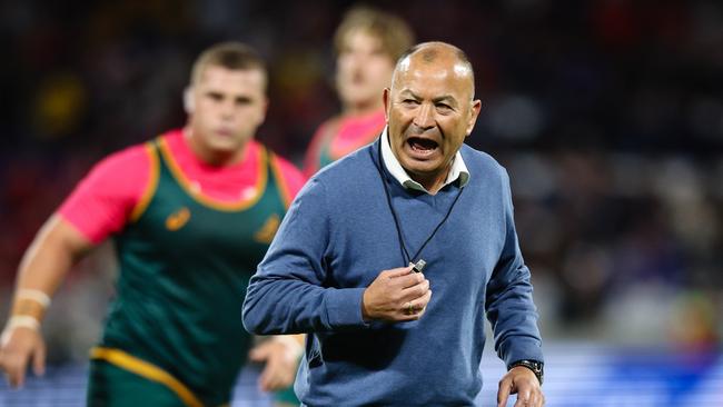 Eddie Jones during the pre match warm up before the clash against Wales Picture: Getty Images