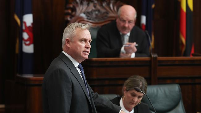 Premier Jeremy Rockliff. Question time in the Tasmanian parliament. Picture: Nikki Davis-Jones