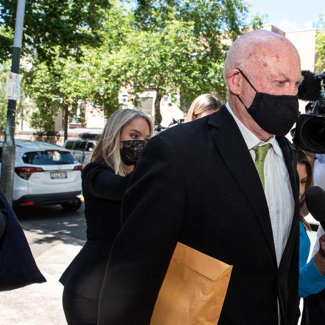 Ian Macdonald (right) arrives at the NSW Supreme Court in Darlinghurst in 2021, in Sydney. Picture: NCA NewsWire / Flavio Brancaleone