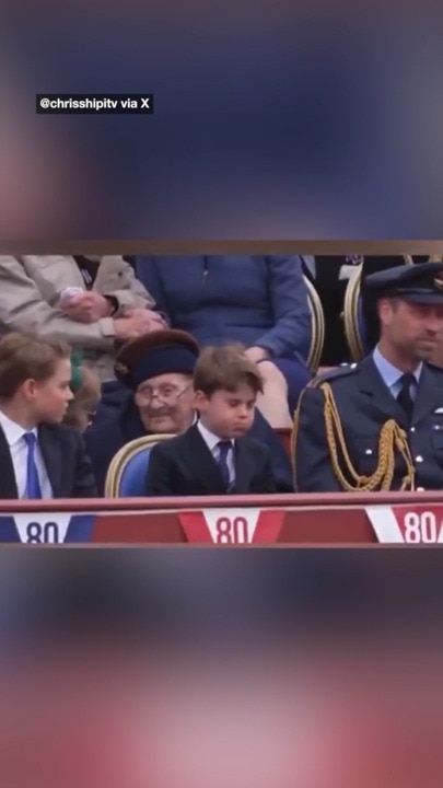Prince Louis caught on camera mocking older brother