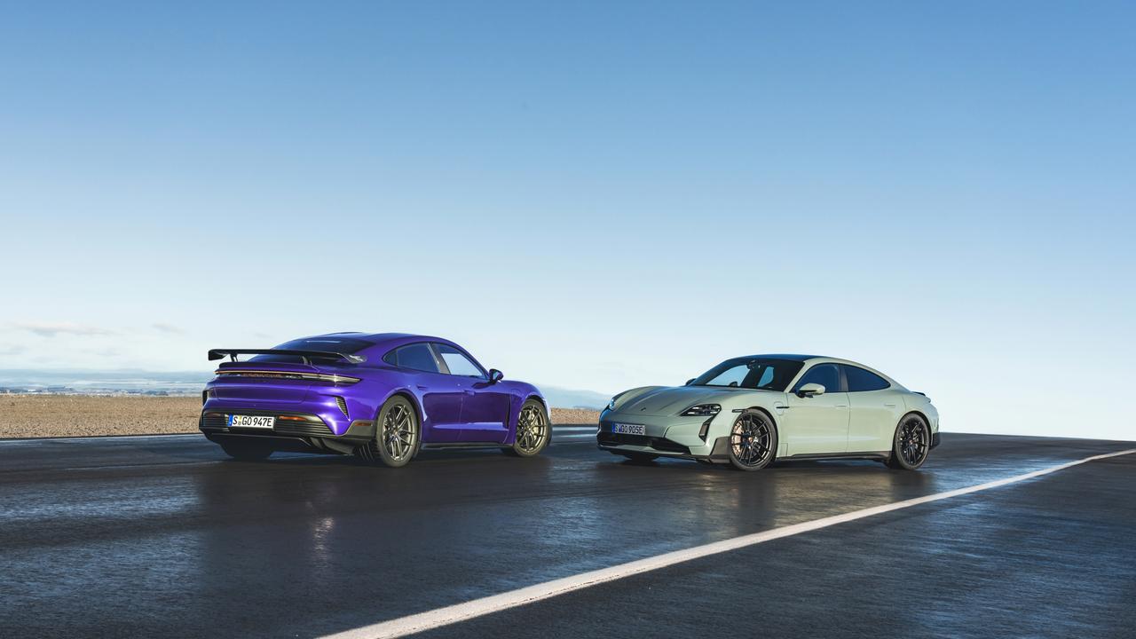 The Turbo GT can be had in track-oriented two-seat (left) or four-seat trim.