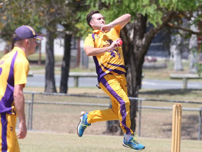 Gold Coast Cricket Premier First Grade between Queens (batting) and Palm Beach.Finn Lonnberg.21 October 2023 Southport Picture by Richard Gosling