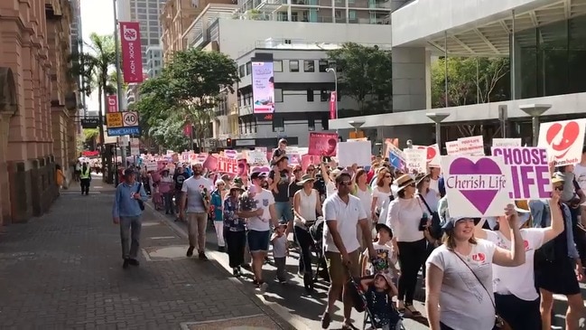 Rally in Brisbane against abortion changes