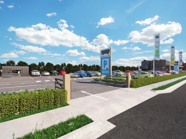 An artist's impression of the revamped Harris Farm outlet on Pittwater Rd, Manly. The car park will remain the same size and the driveways will be in the same place they are now. Picture: Shiftmedia