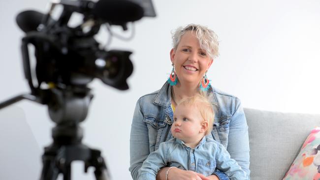 Little ‘gift’ Lincoln with his documentary-maker mum Lyndal Redman. Picture: Sam Wundke