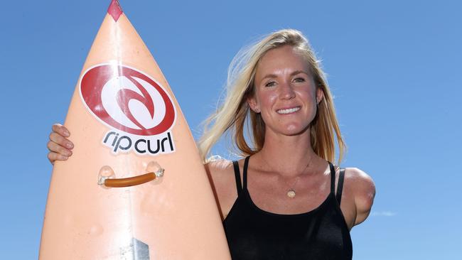 Surfer Bethany Hamilton at the Sydney International Beach Festival at Cronulla.