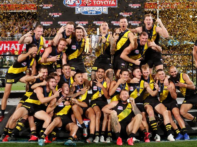 The Richmond Tigers will try to win a third successive flag. Picture: Getty Images