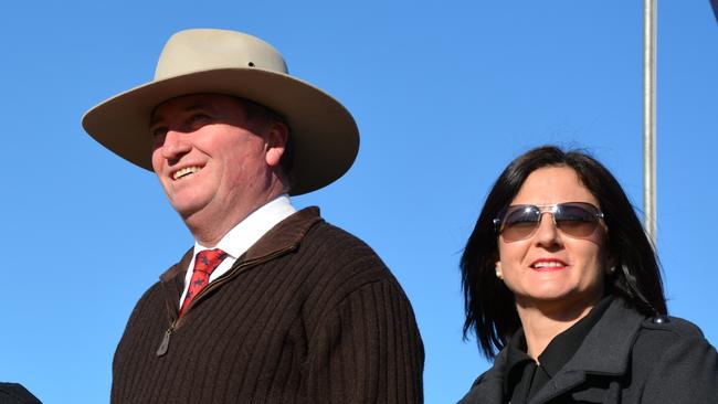 Barnaby Joyce with his wife Natalie before the split. Picture: Catherine Clifford