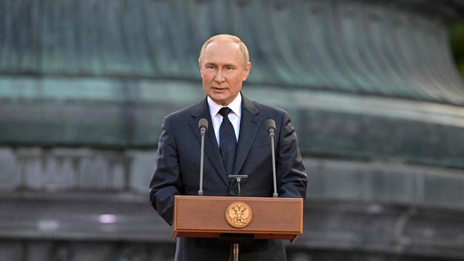 Russian President Vladimir Putin says Russia is prepared to use nuclear weapons to ‘defend its territorial integrity’. Picture: Ilya PITALEV / SPUTNIK / AFP