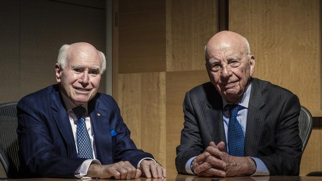 Prime Minister John Howard with Rupert Murdoch. Picture: Mark Rogers/ABC