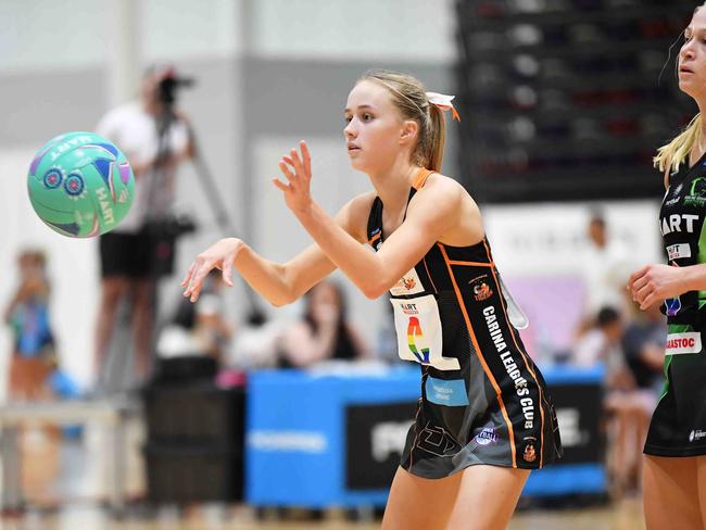 Tigers vs BARASTOC Darling Downs Panthers (green), Netball Sapphire Series, Nissan Arena. Picture: Patrick Woods.