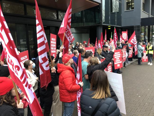 Hospital workers strike in car park stoush, SA Greens join call