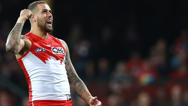 Lance Franklin and the Swans have gone from 0-6 to eyeing a top four spot. Picture: Getty Images