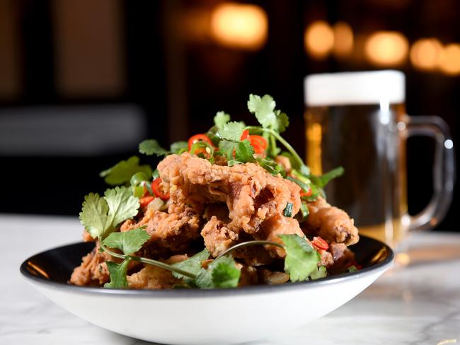 Fried chicken at Magic Mountain Saloon. Picture: Mike Keating