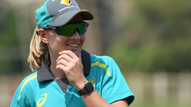 Australian captain Meg Lanning at training. Picture: AFP