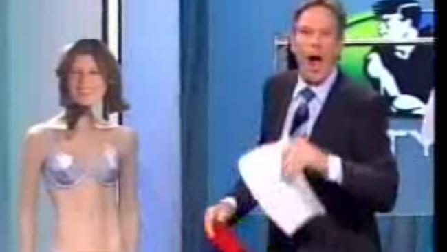 Sam Newman during The Footy Show’s controversial Caroline Wilson mannequin incident