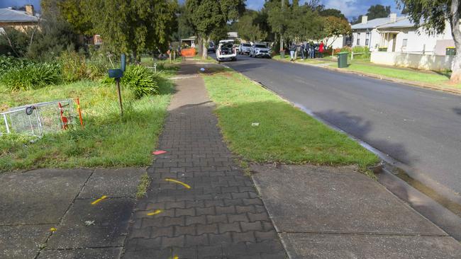 The scene of the fatal crash at Elizabeth Downs. Picture: Roy Vandervergt