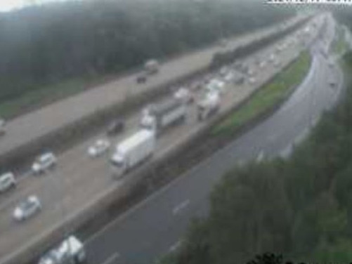 Wet weather causes chaos on Gold Coast M1. Picture: TMR