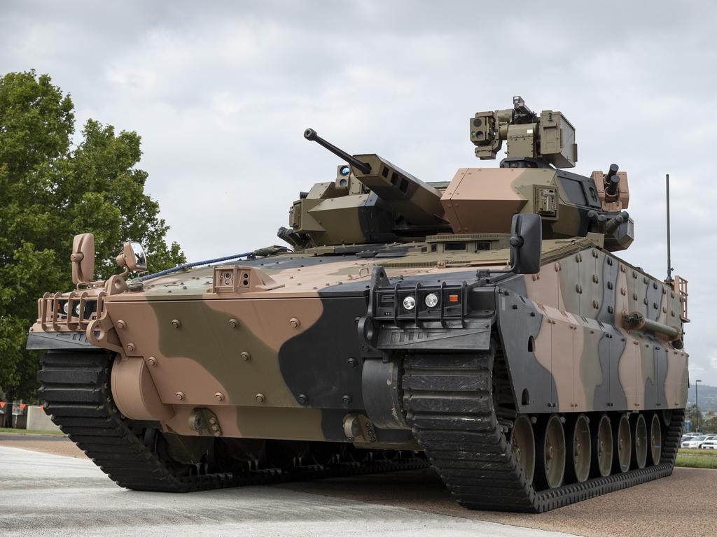 Hanwha Defence Australia REDBACK Infantry Fighting Vehicle at Russell Offices, Canberra. Picture: Andrew Green