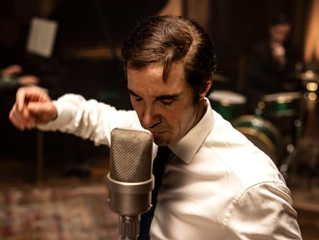 Tahar Rahim as French singer Charles Aznavour in the classy biopic Monsieur Aznavour.