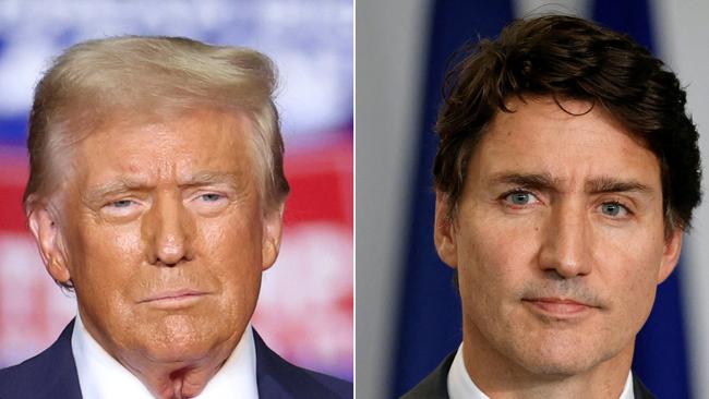 Donald Trump has mocked Justin Trudeau after the two men met for dinner. Picture: AFP.