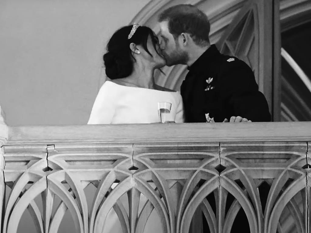 Meghan and Harry's wedding photos shown in the trailer for part two of their Netflix series. Picture: Netflix