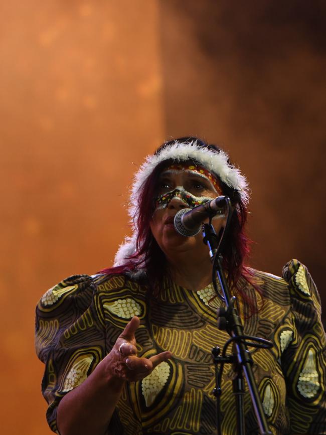 A touching tribute for the late Yolngu songman Gurrumul who was inducted into the NIMAs Hall of Fame the 2022 National Indigenous Music Awards. Picture: (A)manda Parkinson