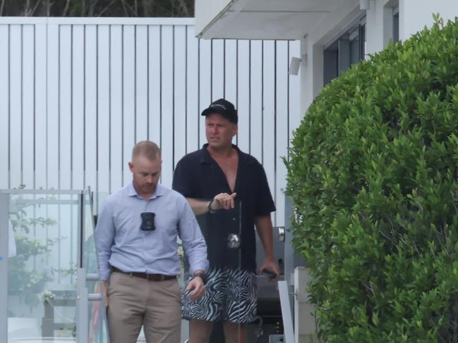 Karl Stefanovic pictured at his Noosa home during the search for his daughter Harper. Picture: MATRIX