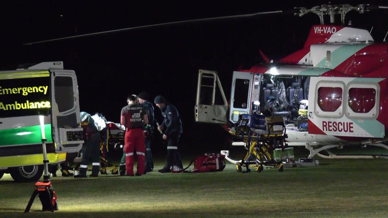 The 22-year-old Hindmarsh Island man was flown to Adelaide with life-threatening injuries. Picture: Gary Juleff