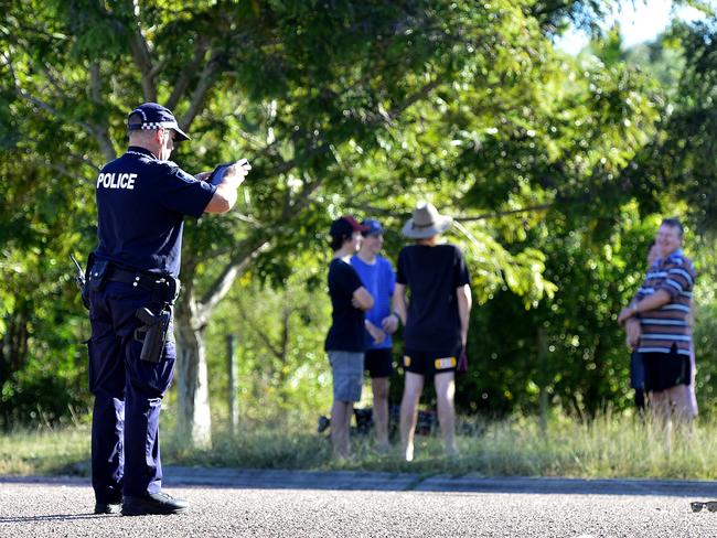 Police and paramedics attended a scene on Bottlebrush Court, Nome, where a woman was allegedly run over by a man on Monday, May 4, 2020. PICTURE: MATT TAYLOR.