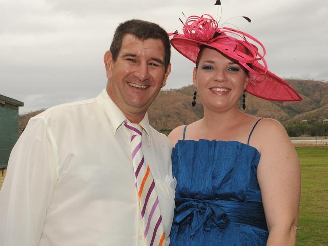 Joe and Amber Raabe at the 2011 Townsville Ladies Day Races held at Cluden Park.