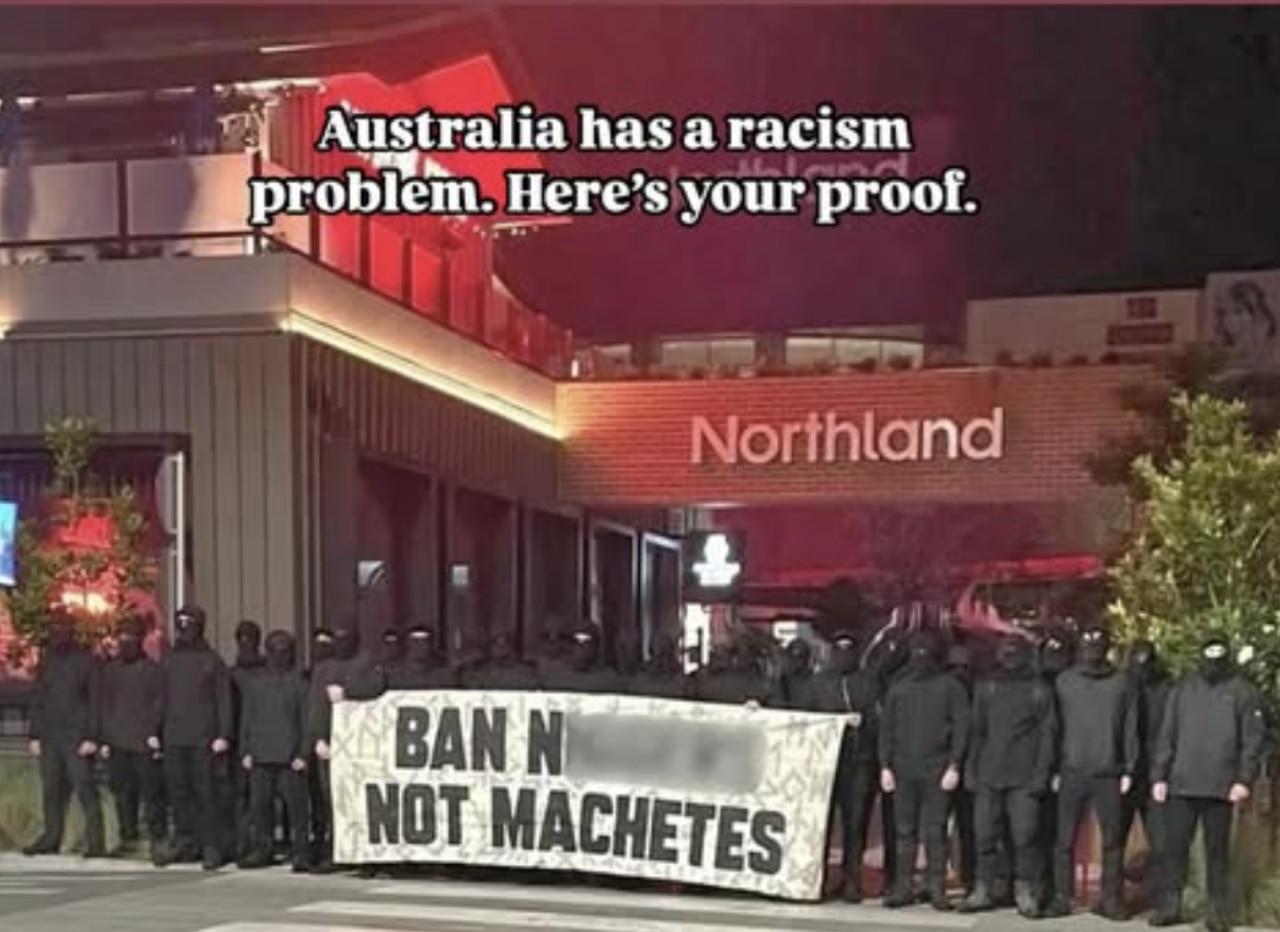White supremacists converge on Aussie mall
