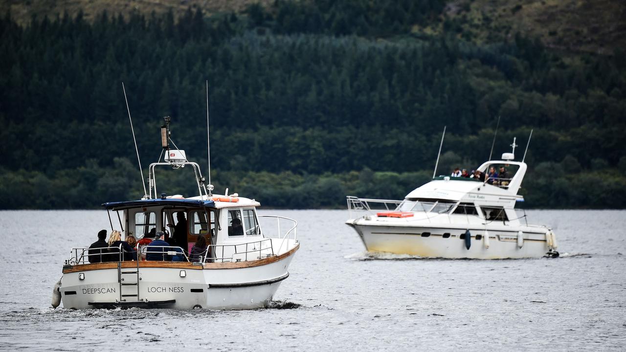 Loch Ness Research Project vessel Deepscan takes monster hunters on a search trip on Loch Ness on Sunday. Picture: Andy Buchanan/AFP