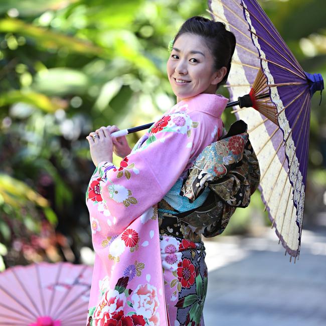 Sachiko Hinze owns Kimonoya, a kimono styling business in Brisbane