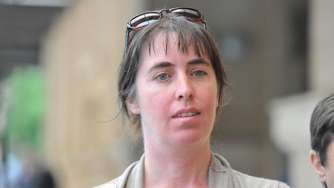 Catherine Anne Pallin outside the Supreme Court after being found not guilty of murdering her daughter.