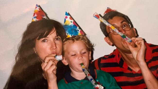 Michael Yung (Right) with his wife and son Ronan in 1996. Picture: Facebook