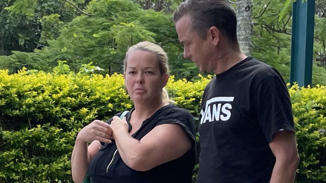 Jade Patricia Hunt (left) outside Byron Bay Local Court.