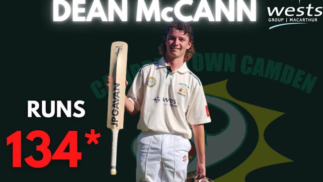Dean McCann, Campbelltown Camden Green Shield 2022-23, NSW Premier Cricket. Picture: Campbelltown Camden Cricket Club