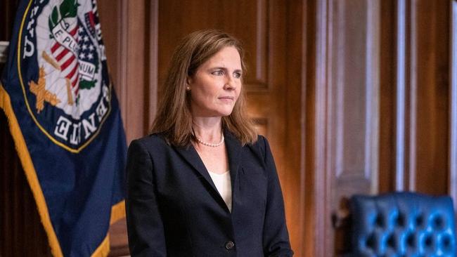 Amy Coney Barrett is confirmed to the Supreme Court a week ahead of the November 3 election. Picture; Getty Images.