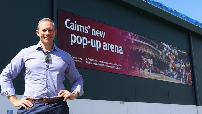 Minister for Housing and Public Works and Minister for Sport Mick de Brenni at the Cairns Pop-Up Arena.