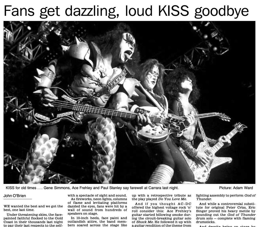 The Courier-Mail's review of KISS's 2001 show on the Gold Coast