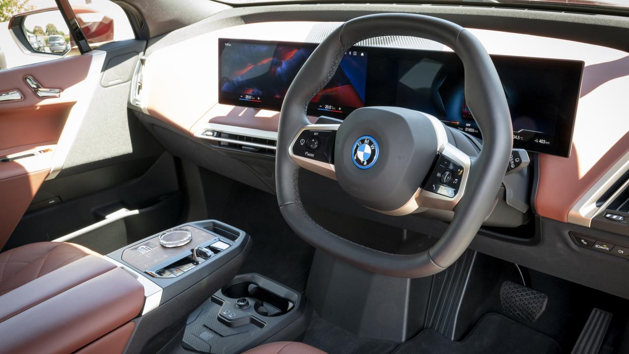 Inside the 2022 BMW iX cabin.