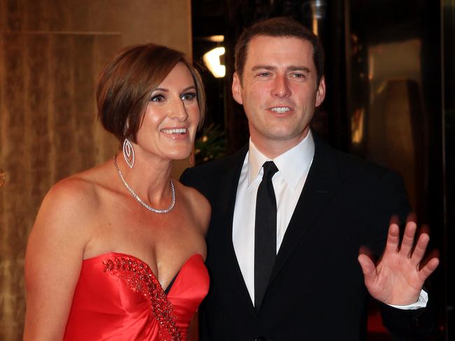 Karl Stefanovic arrives at the 2011 Logies with former wife Cassandra Thorburn.