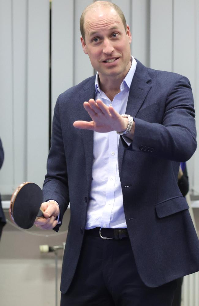 Prince William met with Ukrainian refugees at a centre in Poland. Picture: Getty Images