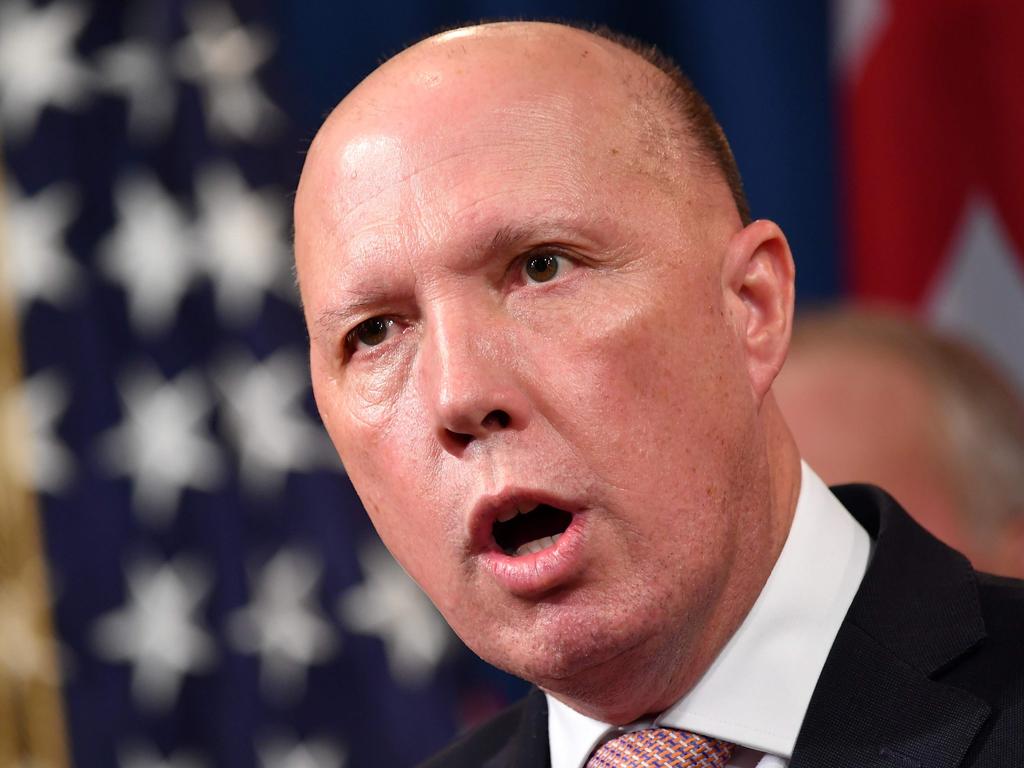 Home Affairs Minister Peter Dutton told 2GB’s Ray Hadley organised criminal groups were being investigated for depriving everyday Australians of critical groceries. Picture: AAP