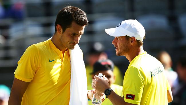 Lleyton Hewitt has spoken out over Bernard Tomic’s comments at the Australian Open. (Photo by Matt King/Getty Images)