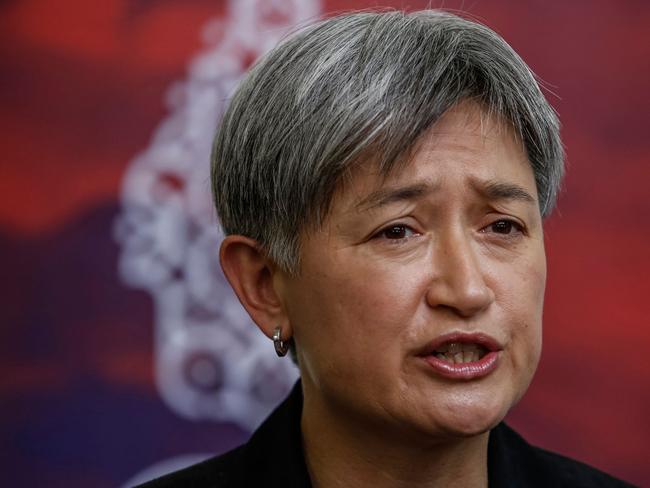 Foreign minister Penny Wong described China’s actions as disproportionate and destabilising. Photo: Johannes P. Christo/AFP.